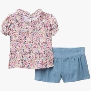 SMOCKED shirt and short Matching set